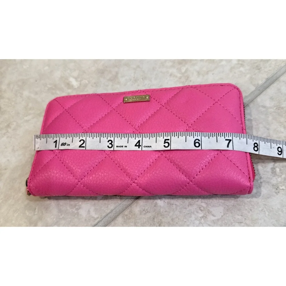 NWOT Kate Spade Lacey Long Continental Zip Wallet Pink Quilted Leather Preppy